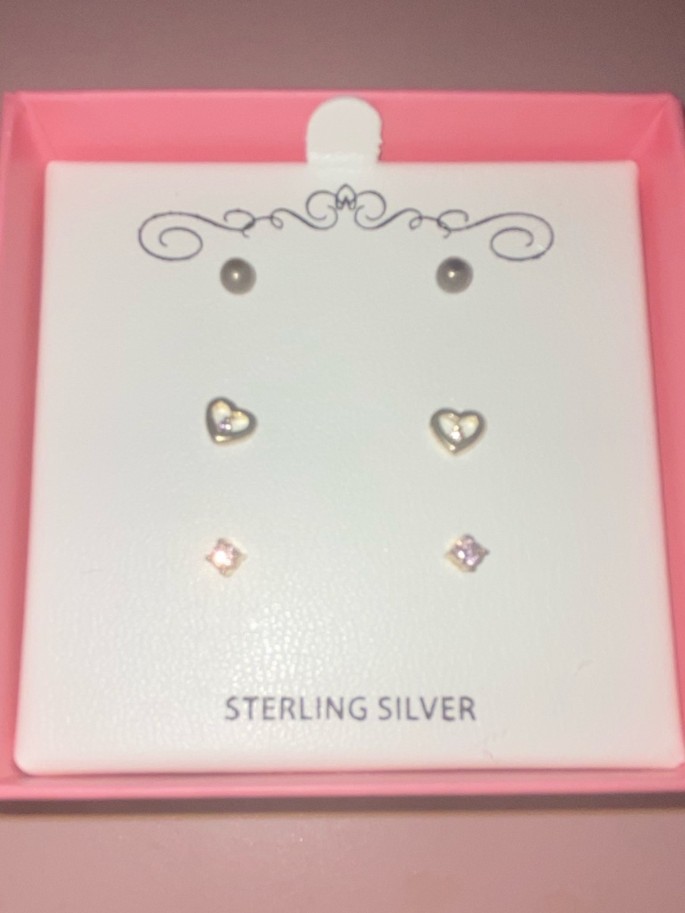 Lily Nily Couture Pink and Gold Stud Earrings Set